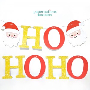 HoHo Santa Bunting Flag HoHo Santa Bunting Flag